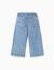 Jean à jambe large et ourlets effilochés Bleu 3 - vertbaudet enfant 
