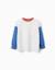 T-shirt en coton à manches longues avec poche Bleu 2 - vertbaudet enfant 