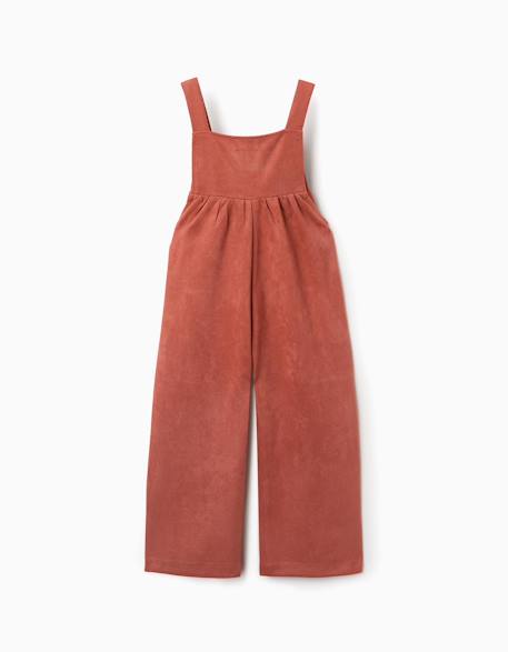 Salopette à jambe large en maille interlock avec poches Marron 2 - vertbaudet enfant 