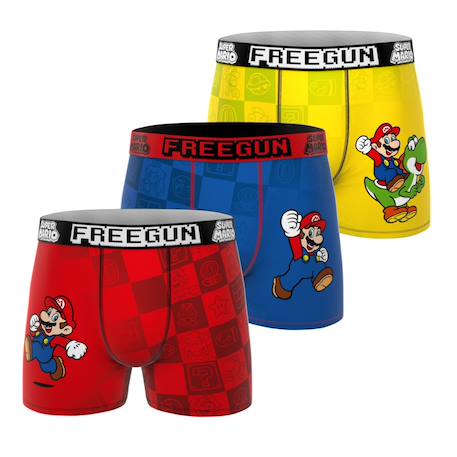 Garçon-Sous-vêtement-Lot de 3 boxers junior Garçon super mario bros