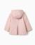 Parka rembourrée avec capuche amovible et poches Rose clair 4 - vertbaudet enfant 
