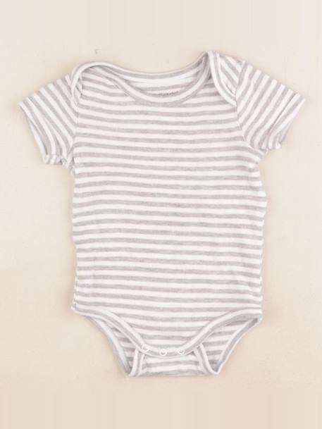 Body - 6 mois Blanc, gris 1 - vertbaudet enfant 