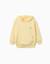 Sweat en coton avec capuche et poche kangourou Jaune 2 - vertbaudet enfant 