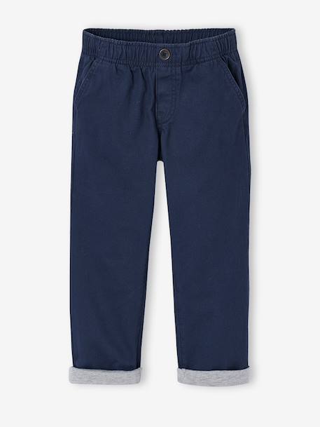 Pantalon large garçon bleu nuit+kaki 2 - vertbaudet enfant 