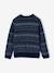 Pull jacquard garçon col rond marine 5 - vertbaudet enfant 