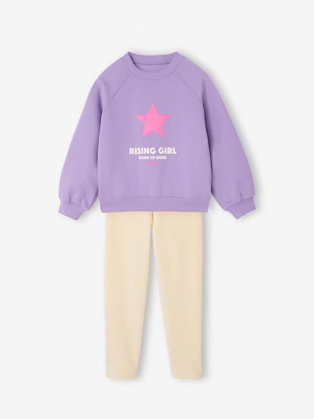 Ensemble pantalon enfant fille écru 1 - vertbaudet enfant 