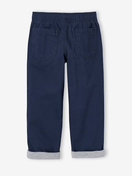 Pantalon large garçon bleu nuit+kaki 4 - vertbaudet enfant 