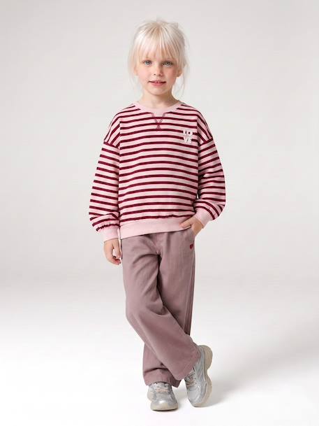 Sweat fille manches longues écru+rouge 9 - vertbaudet enfant 