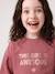 Sweat fille col rond mauve+rose pâle 1 - vertbaudet enfant 