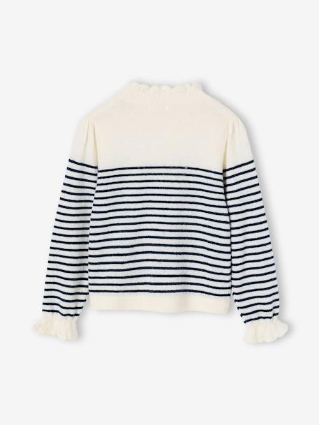 Pull col montant enfant fille écru 2 - vertbaudet enfant 