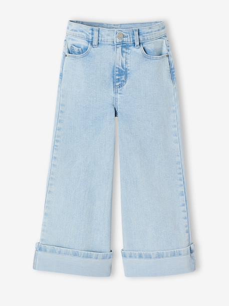 Jean large enfant fille denim bleached 3 - vertbaudet enfant 
