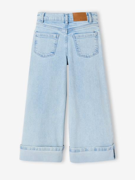 Jean large enfant fille denim bleached 4 - vertbaudet enfant 