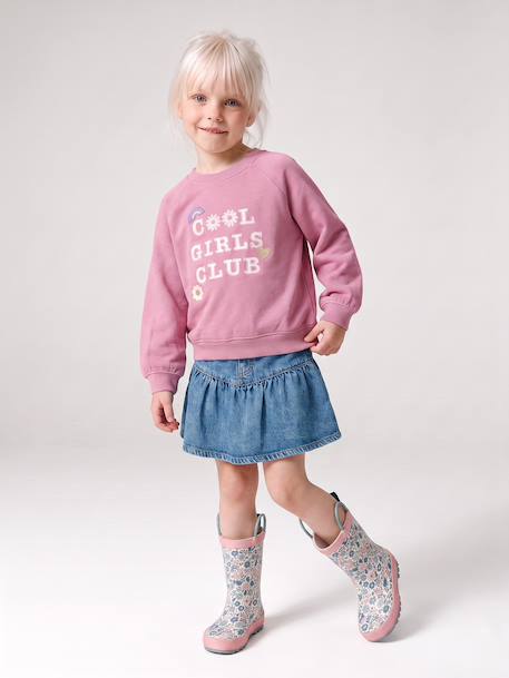 Sweat fille manches longues col rond mauve 6 - vertbaudet enfant 