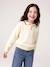 Pull polo fille manches longues écru 2 - vertbaudet enfant 
