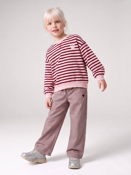 Pantalon large fille mauve+violine 2 - vertbaudet enfant 