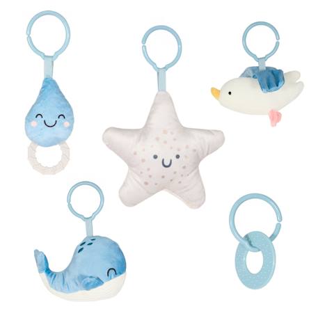 Tapis d’Éveil Kinderkraft COZYPLAY avec Arceaux de Jeux, Jouets Sensoriels, Tapis Lavable, Pliable et Matière Douce Bleu marine+Gris 5 - vertbaudet enfant 