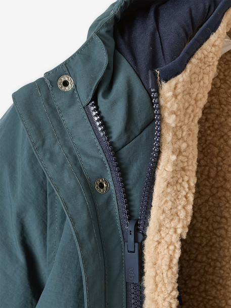 Parka 3 en 1 garçon amovible bleu ardoise+noix de pécan 11 - vertbaudet enfant 