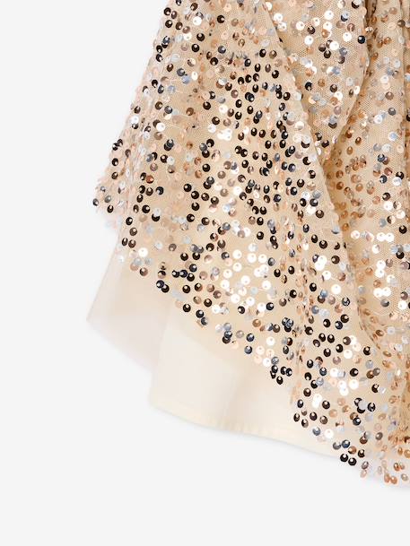 Jupe fille à sequins doré 4 - vertbaudet enfant 