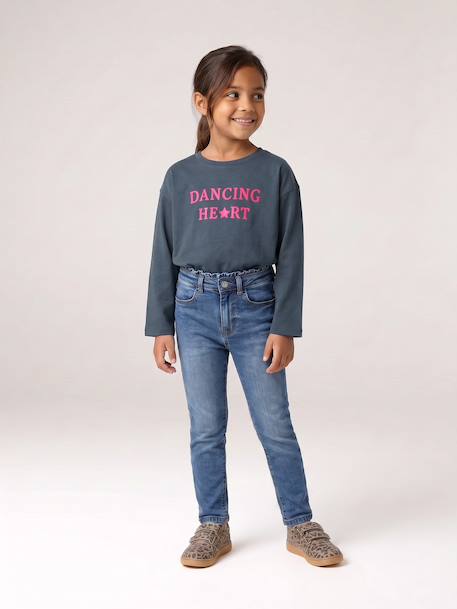 Jean slim fille morpho médium bleu clair+bleu moyen 8 - vertbaudet enfant 