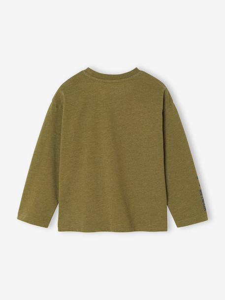 T-shirt manches longues garçon anthracite+jaune+pistache 12 - vertbaudet enfant 