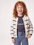 Gilet fille manches longues écru+lavande+vert sauge 1 - vertbaudet enfant 