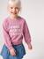 Sweat fille manches longues col rond mauve 1 - vertbaudet enfant 