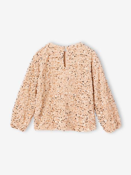 Sweat fille manches longues doré 2 - vertbaudet enfant 