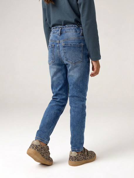 Jean slim fille morpho médium bleu clair+bleu moyen 14 - vertbaudet enfant 