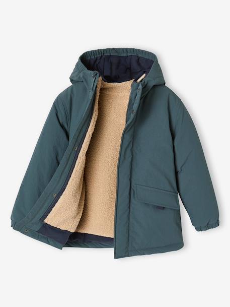 Parka 3 en 1 garçon amovible bleu ardoise+noix de pécan 8 - vertbaudet enfant 