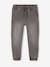 Pantalon jogger en denim effet molleton facile à enfiler garçon denim gris clair+stone 1 - vertbaudet enfant 