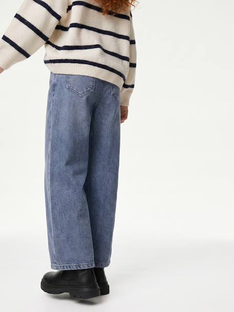 Pantalon fille large couleur bleu grisé+prune+rose+vert 7 - vertbaudet enfant 