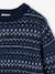 Pull jacquard garçon col rond marine 6 - vertbaudet enfant 