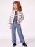 Pantalon fille large couleur bleu grisé+prune+rose+vert 2 - vertbaudet enfant 