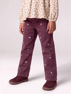 -Pantalon mom fille brodé