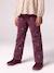 Pantalon mom fille brodé prune+rose poudré+vert de gris 1 - vertbaudet enfant 