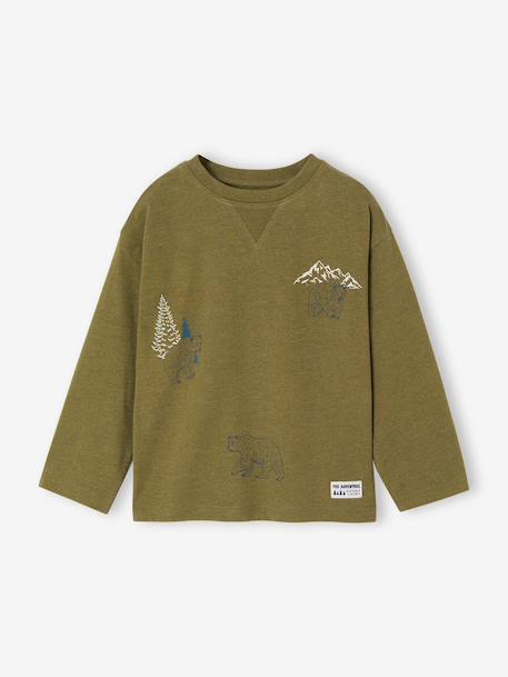 T-shirt manches longues garçon anthracite+jaune+pistache 11 - vertbaudet enfant 