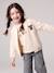 Sweat style teddy fille en molleton beige+gris chiné+marine 1 - vertbaudet enfant 