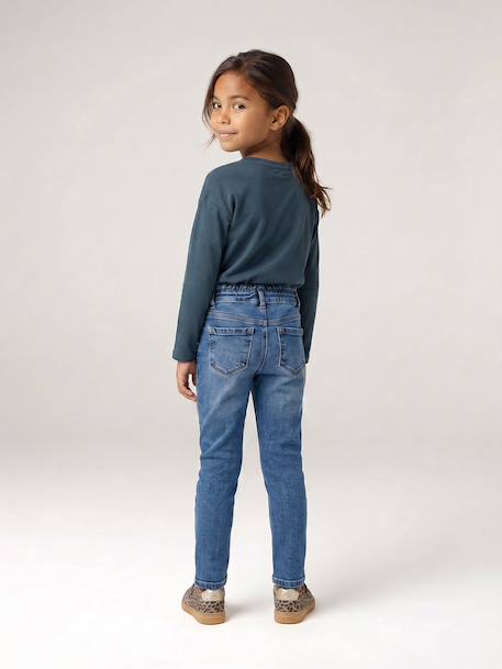 Jean slim fille morpho médium bleu clair+bleu moyen 15 - vertbaudet enfant 