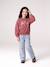 Pantalon large fille bleu moyen+denim bleached 5 - vertbaudet enfant 