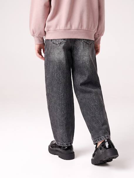 Jean fille mom bleu clair+bleu moyen+denim gris 19 - vertbaudet enfant 