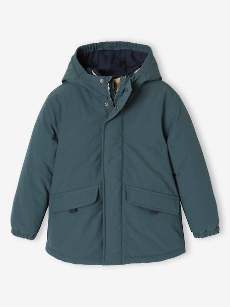 Parka 3 en 1 garçon amovible bleu ardoise+noix de pécan 6 - vertbaudet enfant 