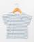 Mariniere manches courtes 100% coton fille Fond grege raye bleu 1 - vertbaudet enfant 