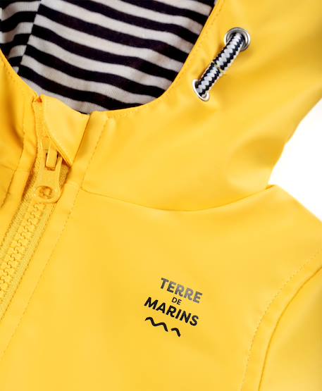 Ciré imperméable à capuche bébé garçon Jaune marin 3 - vertbaudet enfant 