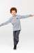 Mariniere manches longues 100% coton garçon Fond gris chine raye indigo 1 - vertbaudet enfant 