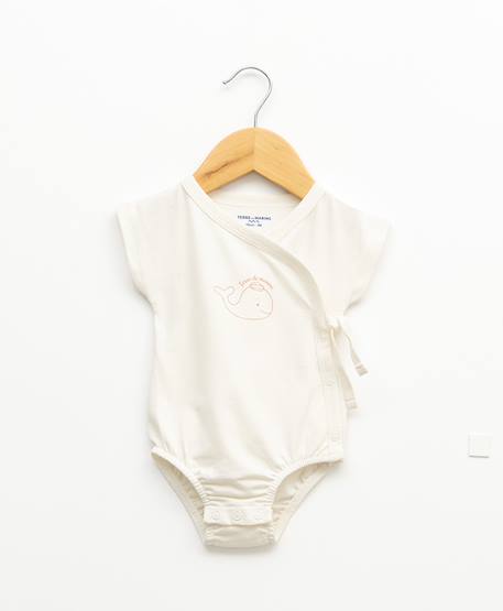 Ensemble bloomer + haut 100% coton bébé fille Fond blanc casse raye rose 4 - vertbaudet enfant 