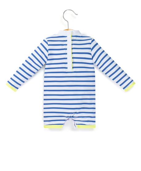 Maillot de bain bébé garçon Fond blanc raye bleu 2 - vertbaudet enfant 