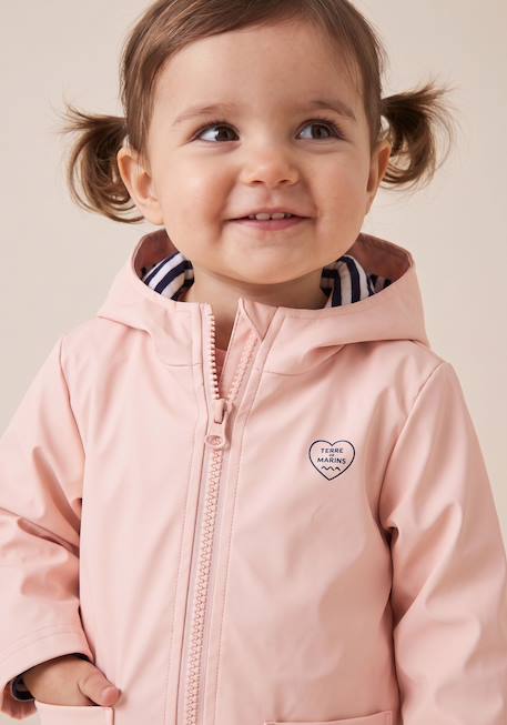 Ciré imperméable à capuche bébé fille Rose 2 - vertbaudet enfant 