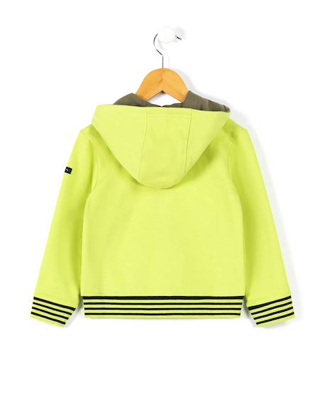 Veste à capuche garçon Vert citron 2 - vertbaudet enfant 