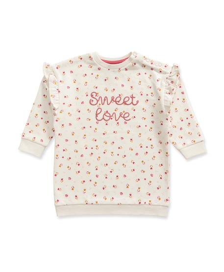 Ensemble robe + bas 100% coton bébé fille Imprime fond grege 3 - vertbaudet enfant 