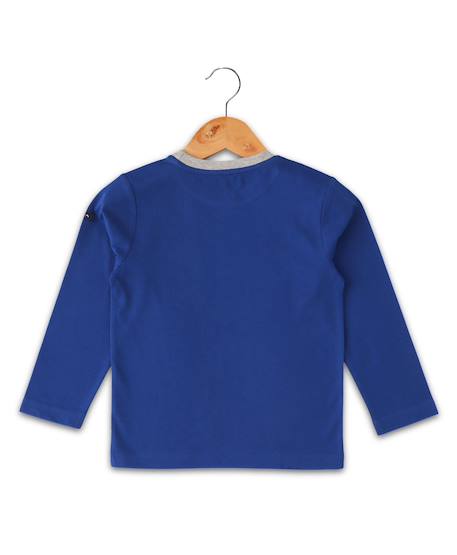 T-shirt manches longues 100% coton garçon Bleu 2 - vertbaudet enfant 